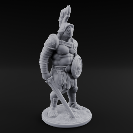 Sword Dragging Human Gladiator A Miniature for Dungeons and Dragons, Pathfinder or other TTRPGs
