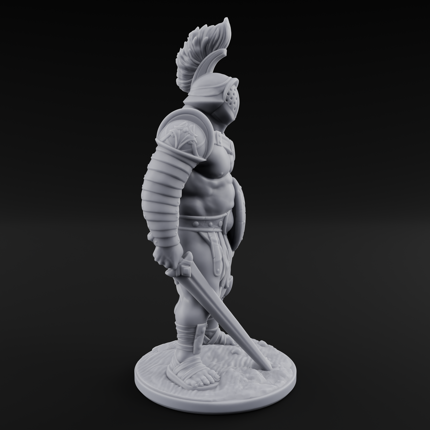 Sword Dragging Human Gladiator A Miniature for Dungeons and Dragons, Pathfinder or other TTRPGs
