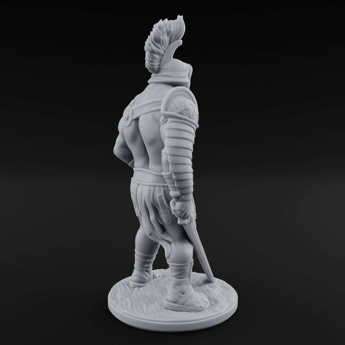 Sword Dragging Human Gladiator A Miniature for Dungeons and Dragons, Pathfinder or other TTRPGs