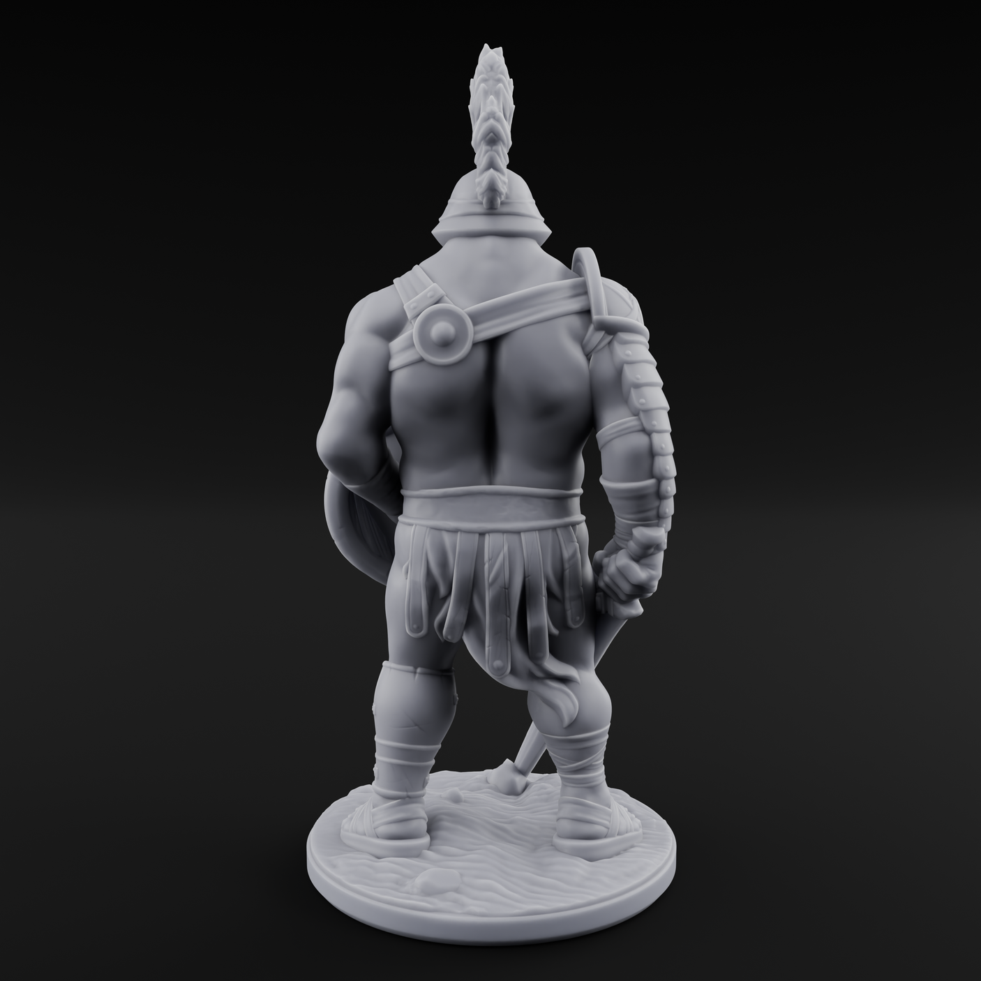 Sword Dragging Human Gladiator A Miniature for Dungeons and Dragons, Pathfinder or other TTRPGs