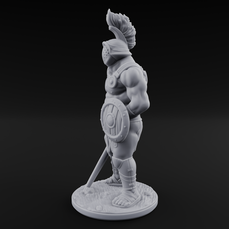 Sword Dragging Human Gladiator A Miniature for Dungeons and Dragons, Pathfinder or other TTRPGs
