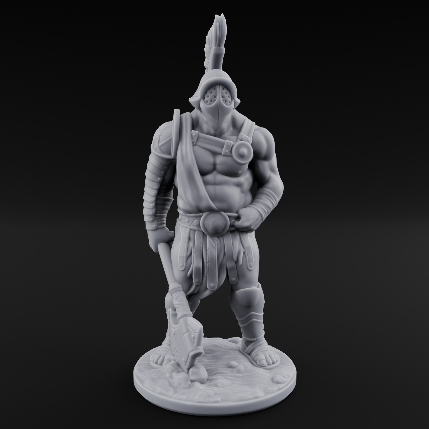 Sword Dragging Human Gladiators Miniature for Dungeons and Dragons, Pathfinder or other TTRPGs