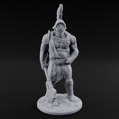 Sword Dragging Human Gladiators Miniature for Dungeons and Dragons, Pathfinder or other TTRPGs