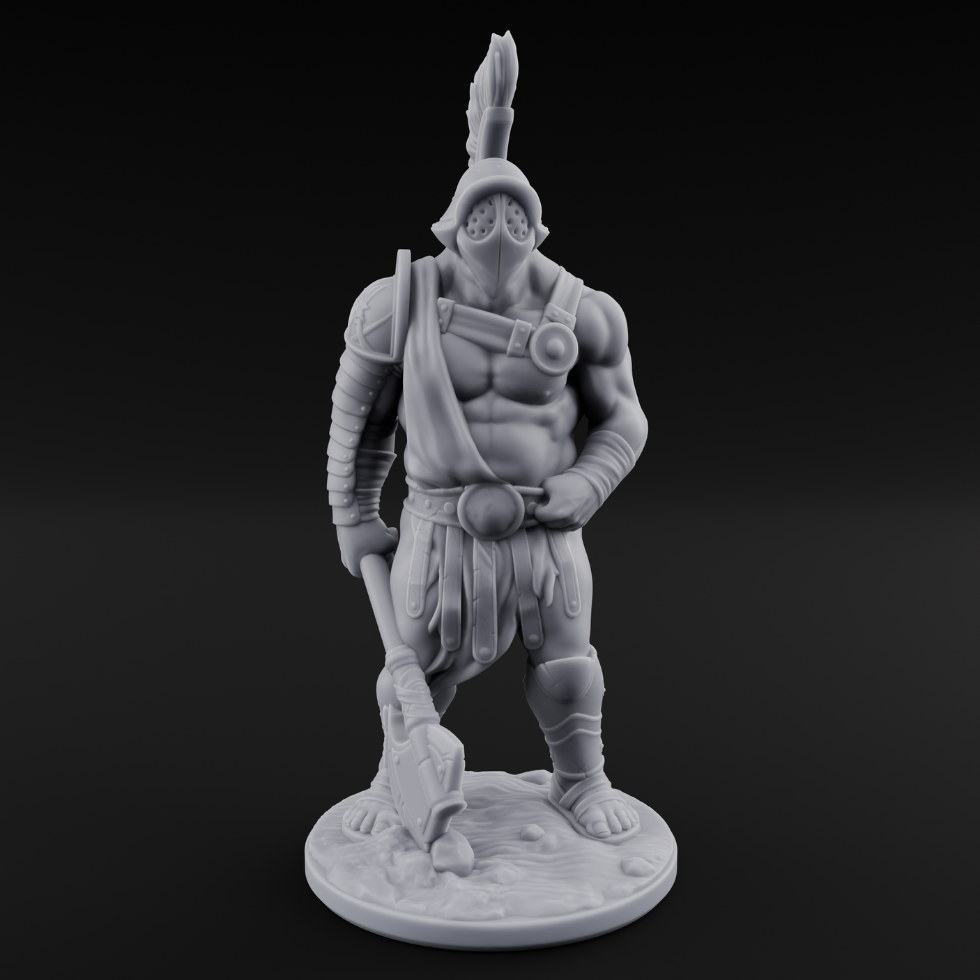Sword Dragging Human Gladiator B Miniature for Dungeons and Dragons, Pathfinder or other TTRPGs