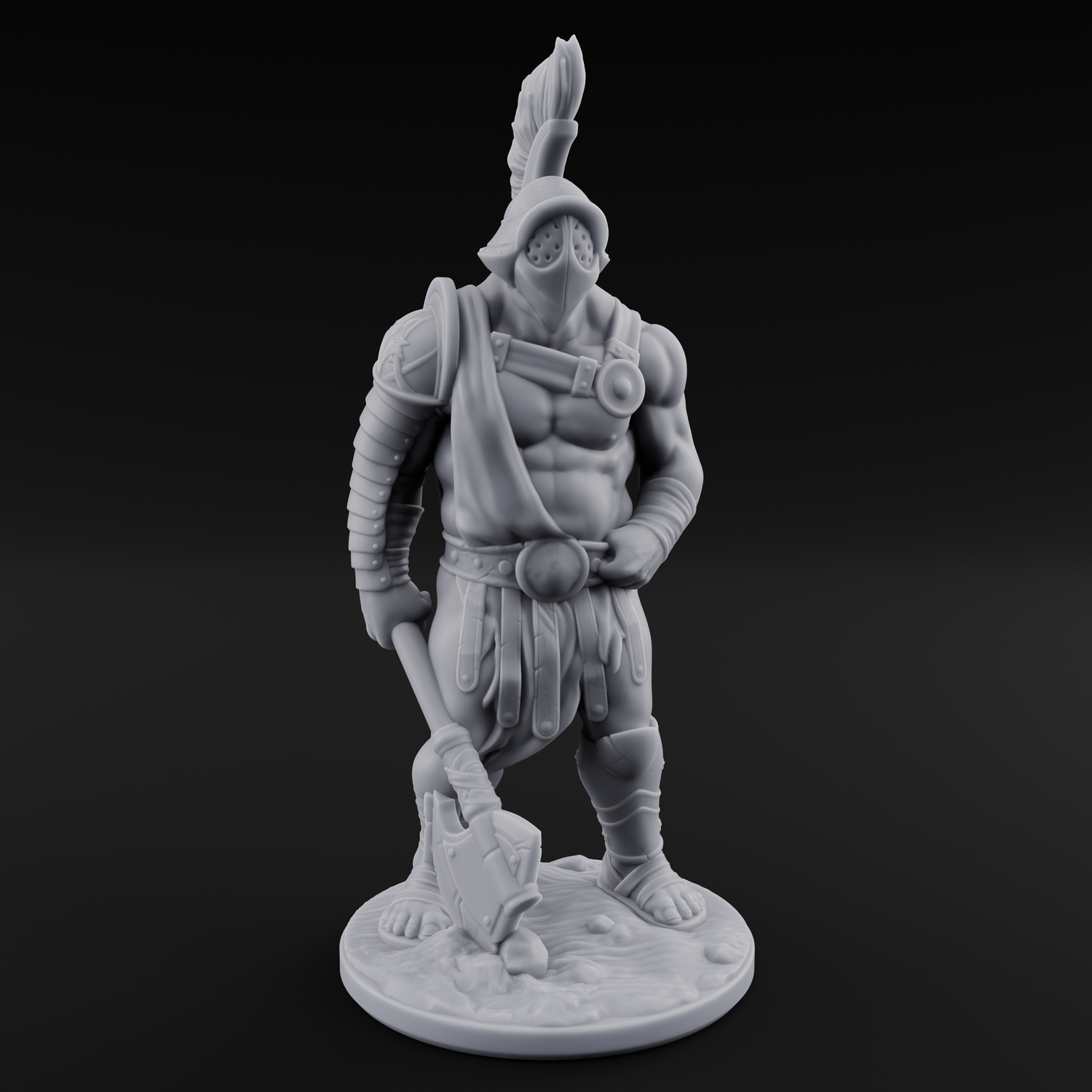 Sword Dragging Human Gladiator B Miniature for Dungeons and Dragons, Pathfinder or other TTRPGs