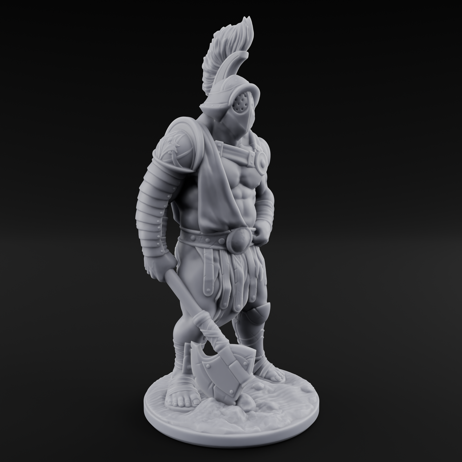 Sword Dragging Human Gladiators Miniature for Dungeons and Dragons, Pathfinder or other TTRPGs