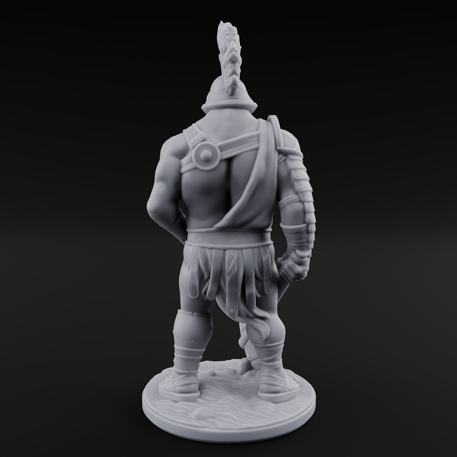Sword Dragging Human Gladiator B Miniature for Dungeons and Dragons, Pathfinder or other TTRPGs