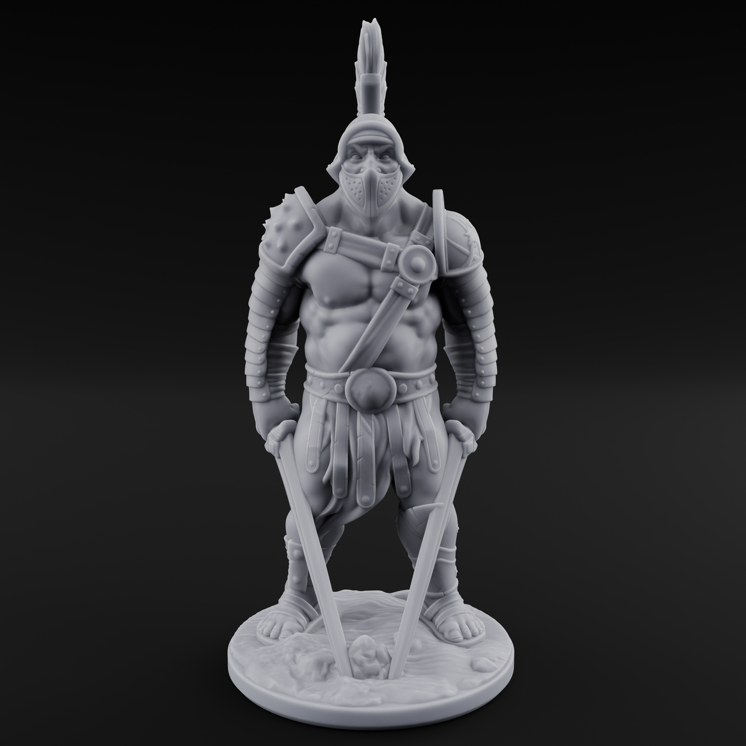 Sword Dragging Human Gladiators Miniature for Dungeons and Dragons, Pathfinder or other TTRPGs