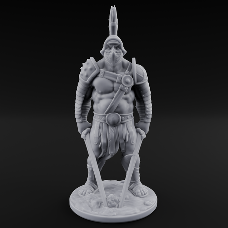Sword Dragging Human Gladiators Miniature for Dungeons and Dragons, Pathfinder or other TTRPGs