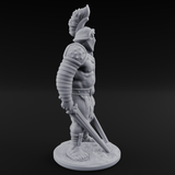 Sword Dragging Human Gladiator C Miniature for Dungeons and Dragons, Pathfinder or other TTRPGs