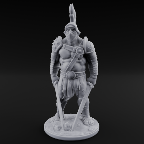 Sword Dragging Human Gladiator C Miniature for Dungeons and Dragons, Pathfinder or other TTRPGs