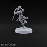 Never Lands Twice in One Spot Human Female Rogue with Twin Curved Blades — Rope