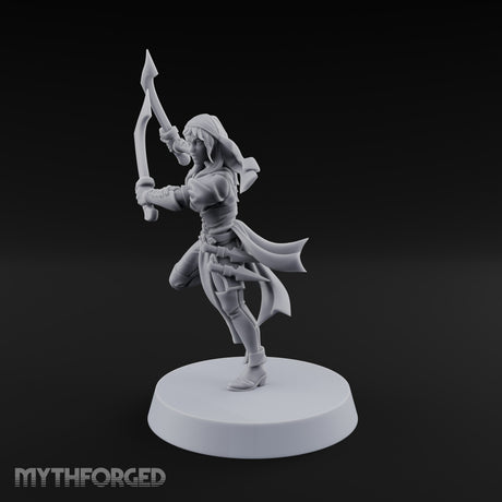 Never Lands Twice in One Spot Human Female Rogue with Twin Curved Blades — Swords