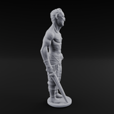 Suns Out Guns Out Human Mercenary A Miniature for Dungeons and Dragons, Pathfinder or other TTRPGs