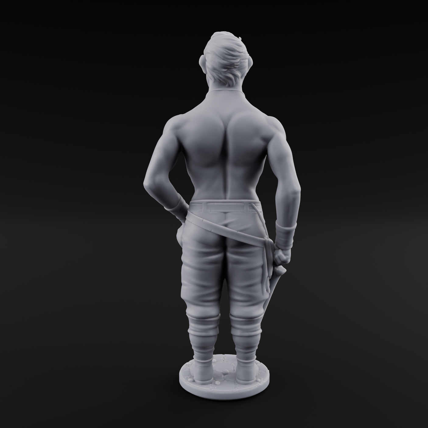 Suns Out Guns Out Human Mercenary A Miniature for Dungeons and Dragons, Pathfinder or other TTRPGs