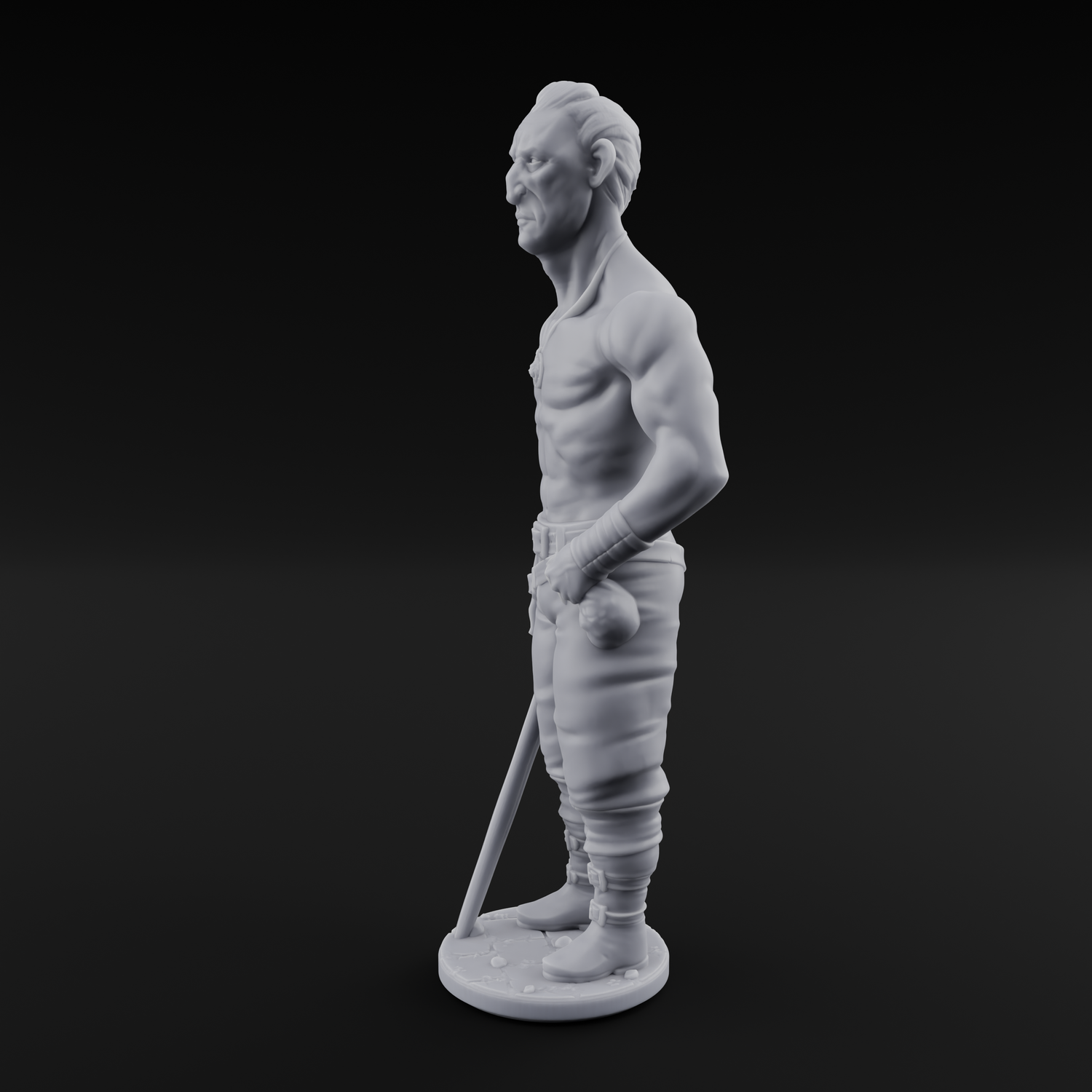 Suns Out Guns Out Human Mercenary A Miniature for Dungeons and Dragons, Pathfinder or other TTRPGs