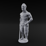 Suns Out Guns Out Human Mercenary A Miniature for Dungeons and Dragons, Pathfinder or other TTRPGs