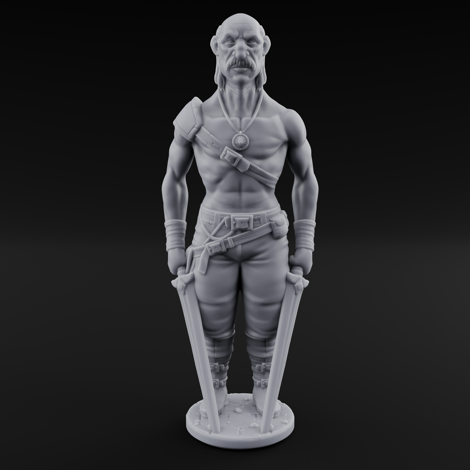 Suns Out Guns Out Human Mercenaries Miniature for Dungeons and Dragons, Pathfinder or other TTRPGs
