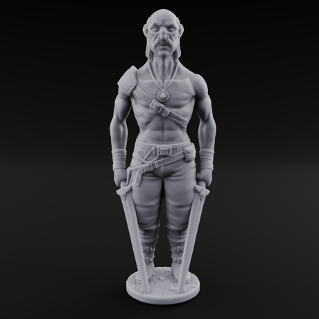 Suns Out Guns Out Human Mercenaries Miniature for Dungeons and Dragons, Pathfinder or other TTRPGs