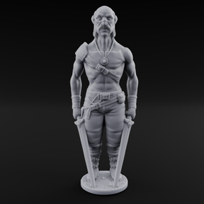 Suns Out Guns Out Human Mercenary B Miniature for Dungeons and Dragons, Pathfinder or other TTRPGs