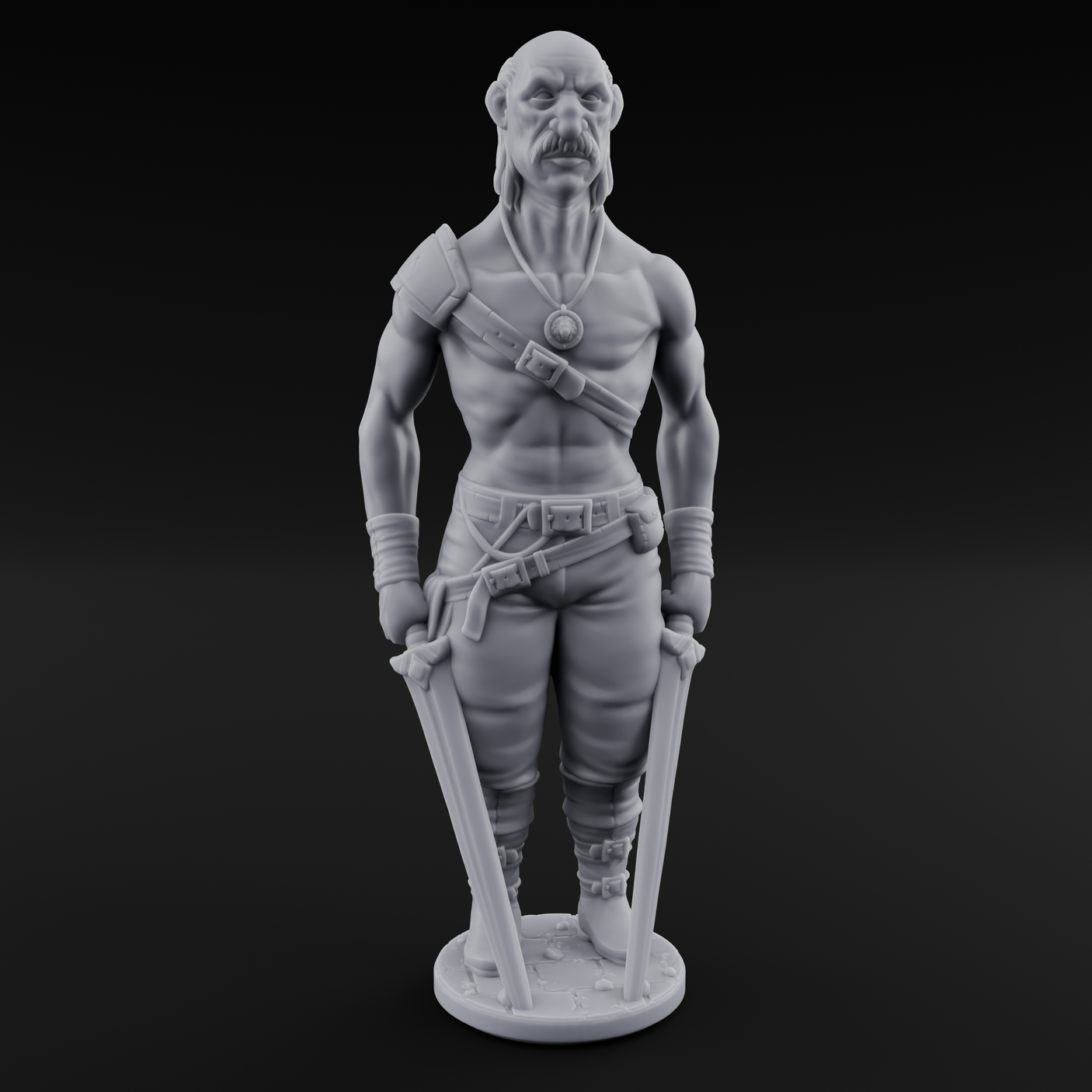 Suns Out Guns Out Human Mercenaries Miniature for Dungeons and Dragons, Pathfinder or other TTRPGs