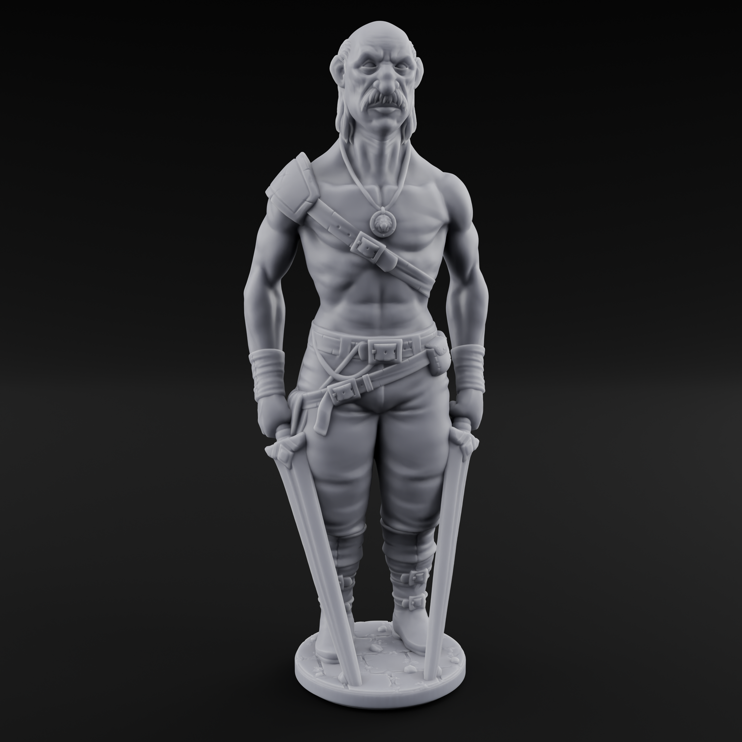 Suns Out Guns Out Human Mercenaries Miniature for Dungeons and Dragons, Pathfinder or other TTRPGs