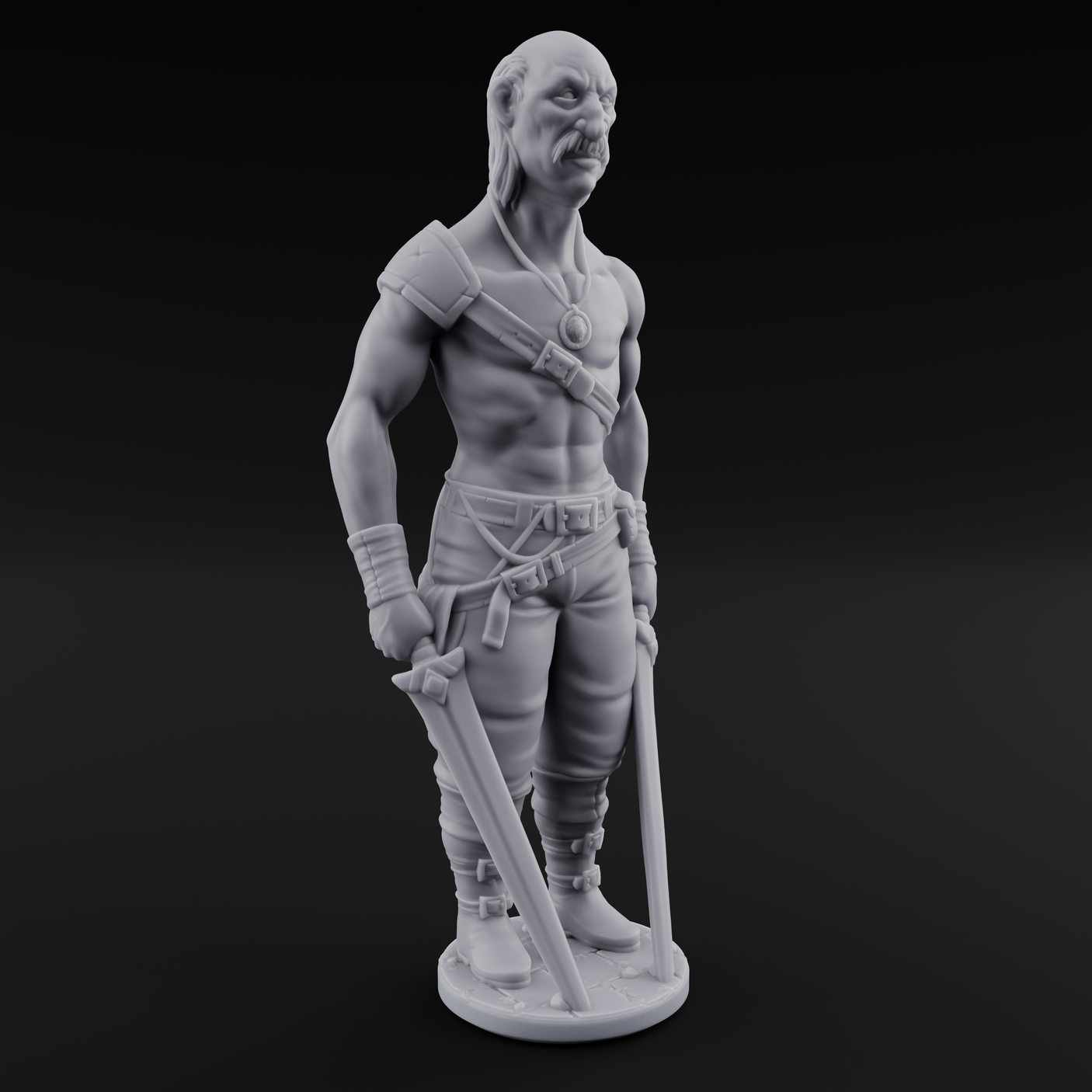 Suns Out Guns Out Human Mercenaries Miniature for Dungeons and Dragons, Pathfinder or other TTRPGs