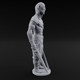 Suns Out Guns Out Human Mercenary B Miniature for Dungeons and Dragons, Pathfinder or other TTRPGs