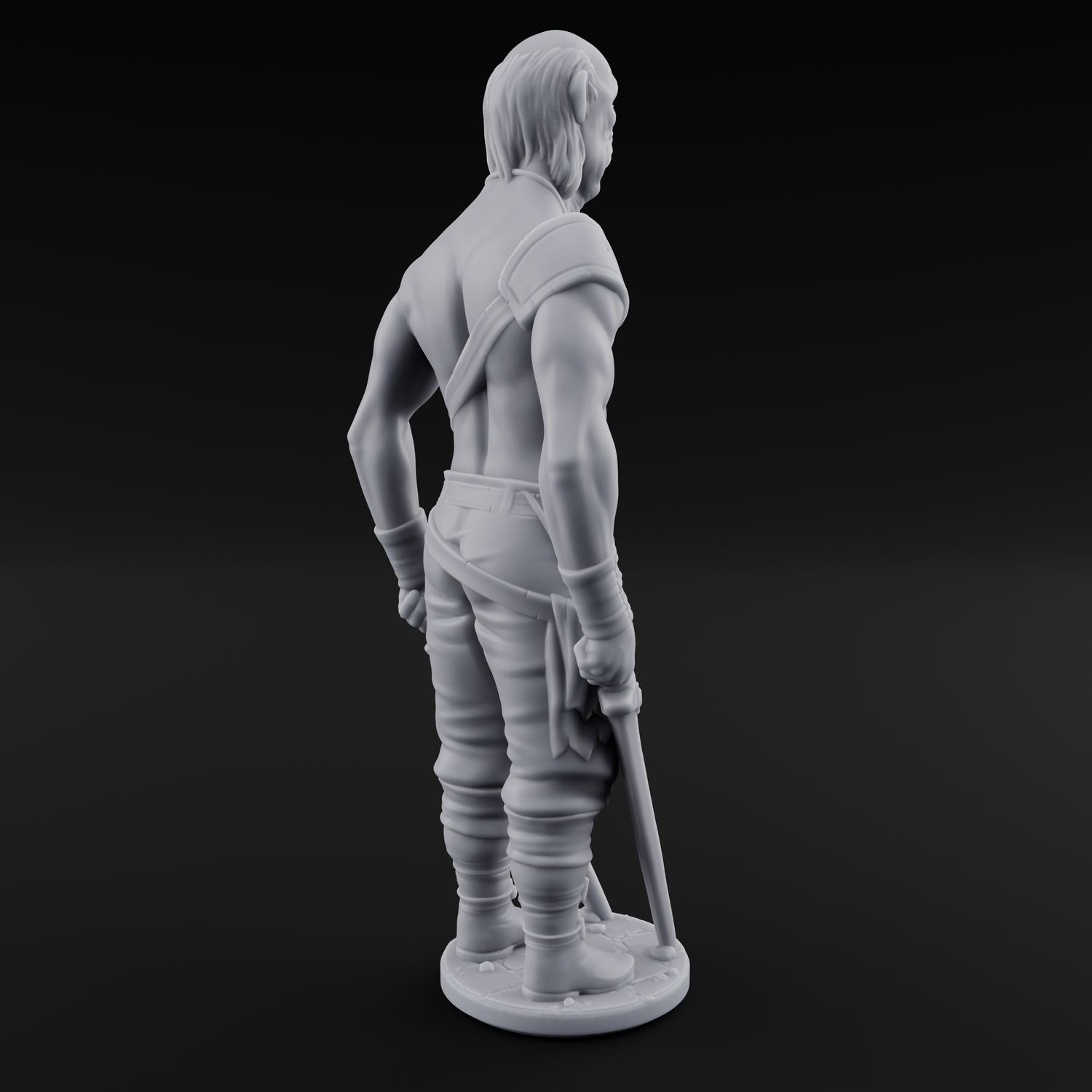 Suns Out Guns Out Human Mercenary B Miniature for Dungeons and Dragons, Pathfinder or other TTRPGs