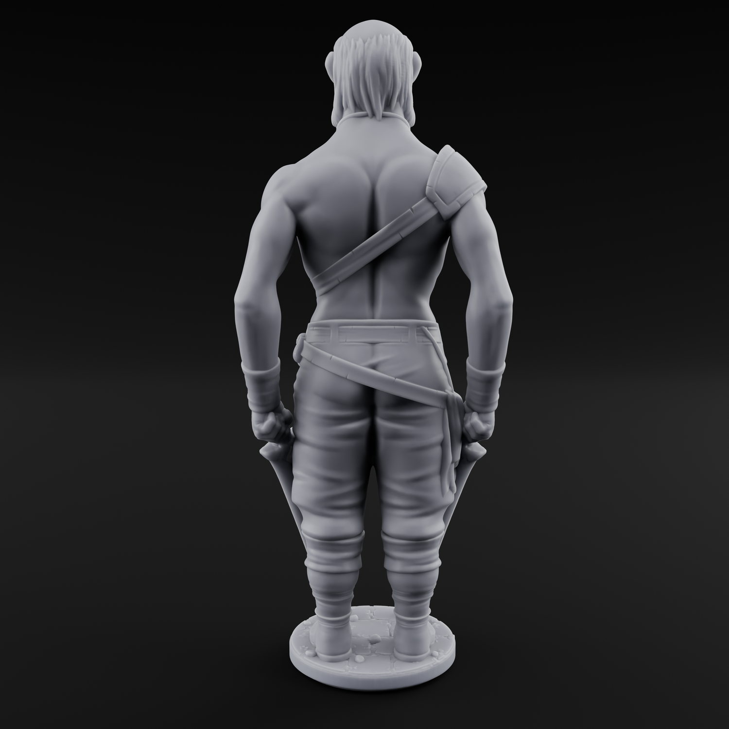 Suns Out Guns Out Human Mercenary B Miniature for Dungeons and Dragons, Pathfinder or other TTRPGs