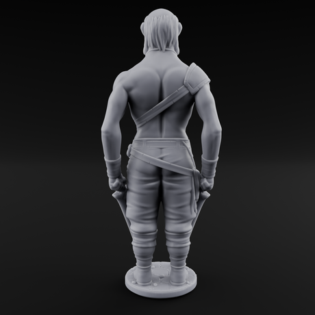 Suns Out Guns Out Human Mercenary B Miniature for Dungeons and Dragons, Pathfinder or other TTRPGs
