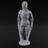 Suns Out Guns Out Human Mercenary B Miniature for Dungeons and Dragons, Pathfinder or other TTRPGs