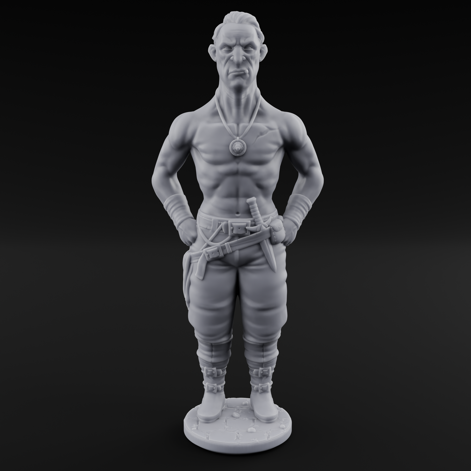 Suns Out Guns Out Human Mercenaries Miniature for Dungeons and Dragons, Pathfinder or other TTRPGs