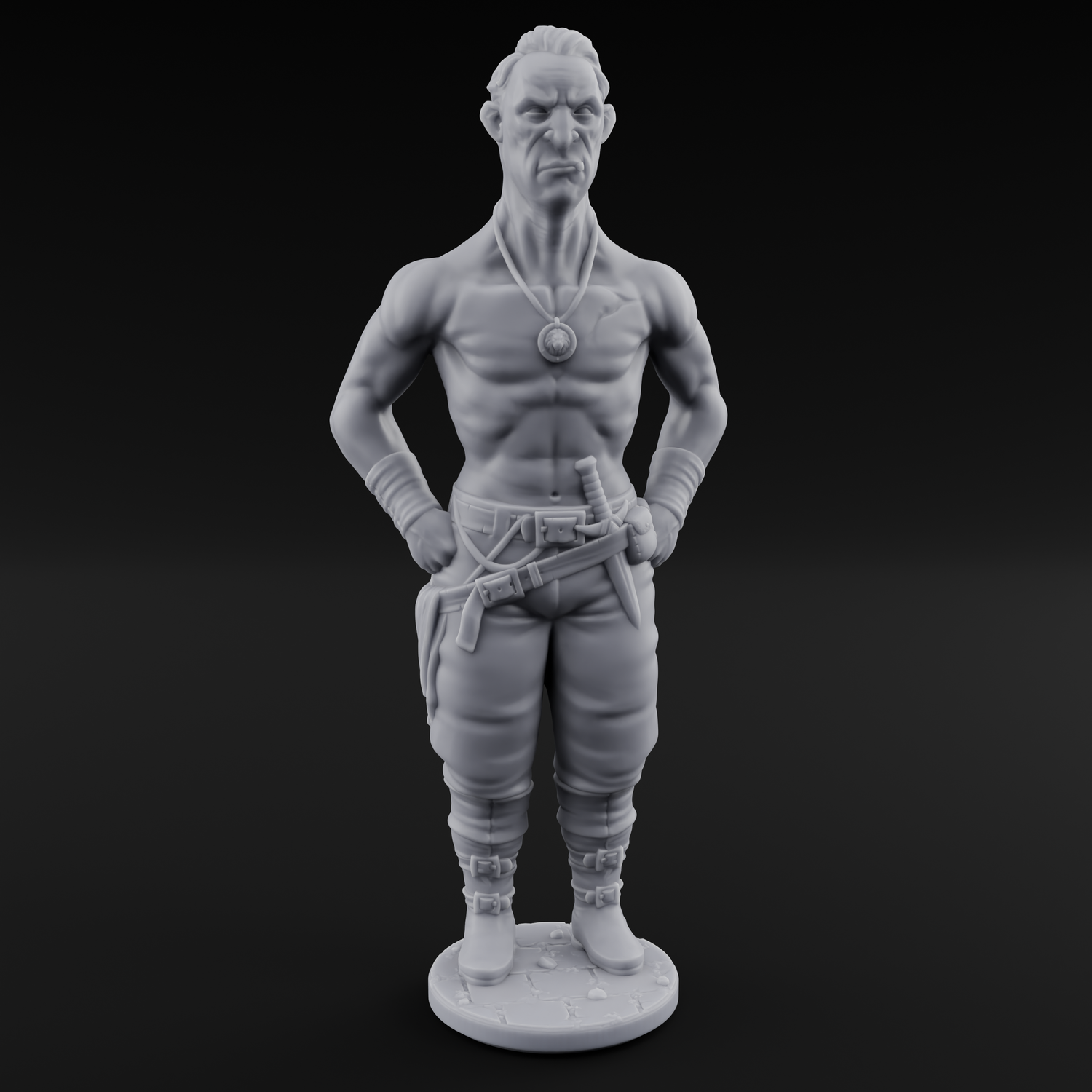Suns Out Guns Out Human Mercenaries Miniature for Dungeons and Dragons, Pathfinder or other TTRPGs