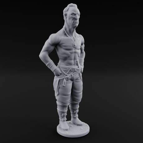 Suns Out Guns Out Human Mercenaries Miniature for Dungeons and Dragons, Pathfinder or other TTRPGs