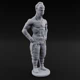 Suns Out Guns Out Human Mercenary C Miniature for Dungeons and Dragons, Pathfinder or other TTRPGs