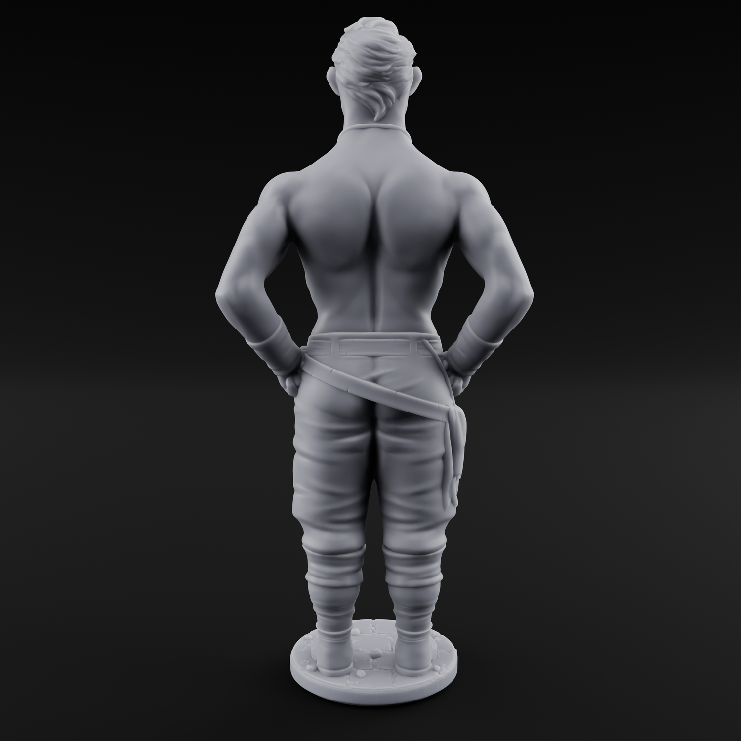 Suns Out Guns Out Human Mercenary C Miniature for Dungeons and Dragons, Pathfinder or other TTRPGs