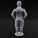 Suns Out Guns Out Human Mercenary C Miniature for Dungeons and Dragons, Pathfinder or other TTRPGs