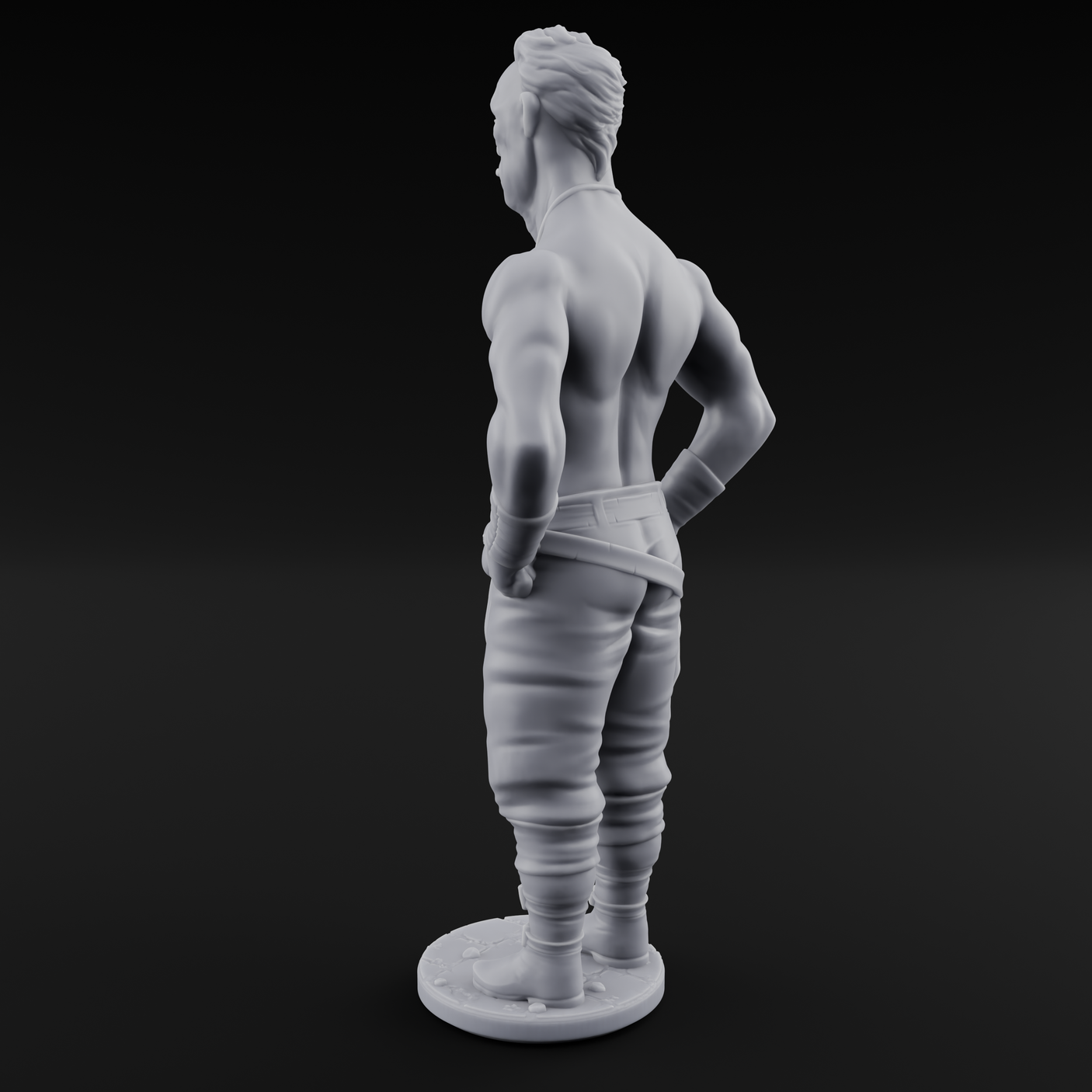 Suns Out Guns Out Human Mercenary C Miniature for Dungeons and Dragons, Pathfinder or other TTRPGs