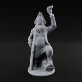 Belly Out Treasure Hunting Human Pirate Captain Miniature for Dungeons and Dragons, Pathfinder or other TTRPGs
