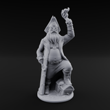 Belly Out Treasure Hunting Human Pirate Captain Miniature for Dungeons and Dragons, Pathfinder or other TTRPGs