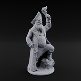 Belly Out Treasure Hunting Human Pirate Captain Miniature for Dungeons and Dragons, Pathfinder or other TTRPGs