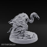 Hunched Rotting Zombie Vulture Miniature for Dungeons and Dragons, Pathfinder or other TTRPGs