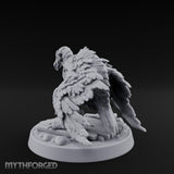 Hunched Rotting Zombie Vulture Miniature for Dungeons and Dragons, Pathfinder or other TTRPGs