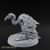 Hunched Rotting Zombie Vulture Miniature for Dungeons and Dragons, Pathfinder or other TTRPGs