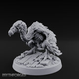Hunched Rotting Zombie Vulture Miniature for Dungeons and Dragons, Pathfinder or other TTRPGs