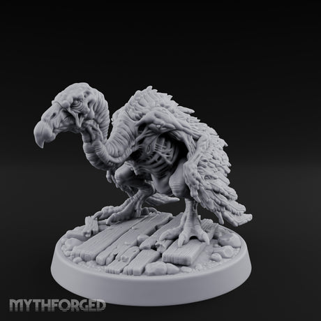 Hunched Rotting Zombie Vulture Miniature for Dungeons and Dragons, Pathfinder or other TTRPGs