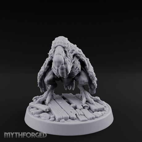Hunched Rotting Zombie Vulture Miniature for Dungeons and Dragons, Pathfinder or other TTRPGs