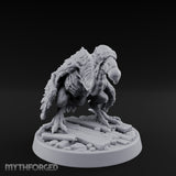 Hunched Rotting Zombie Vulture Miniature for Dungeons and Dragons, Pathfinder or other TTRPGs
