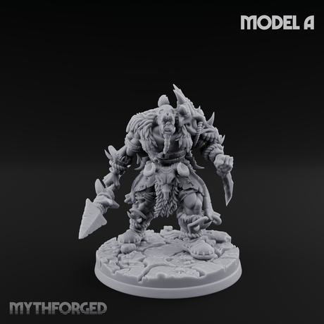 Spikes Bristling Aggressive Orc Hunters A Miniature for Dungeons and Dragons, Pathfinder or other TTRPGs